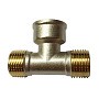 Тройники латунные никелированные DN 15-20 PN 40 штуцер-муфта -штуцер купить в Волгограде | "Проконсим"