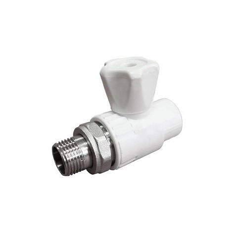Кран шаровой для радиатора ПП 20-1/2'' PN 25 прямой с американкой белый VALFEX  купить в Волгограде | "Проконсим"