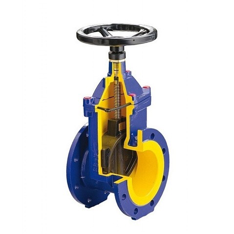 Задвижка чугунная DN 100 PN 16 с обрезиненным клином EPDM 70гр. Zetkama zGAT.111D100C57 купить в Волгограде | "Проконсим" (920300108)