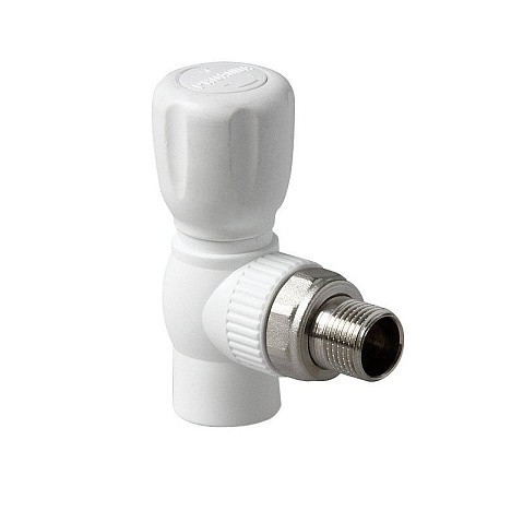 Краны шаровые ПП DN 20-25 PN 25 для радиатора угловые белые Pro Aqua купить в Волгограде | "Проконсим"