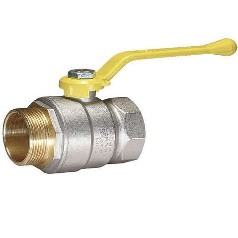 Кран латунный Temper серия 83 DN50 PN25 никелированный газовый рычаг м-шт ГОСТ Р 59553 купить в Волгограде | "Проконсим"