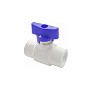 Краны шаровые ПП DN 20-25 PN 25 полупроходные белые с синей ручкой Valfex купить в Волгограде | "Проконсим"