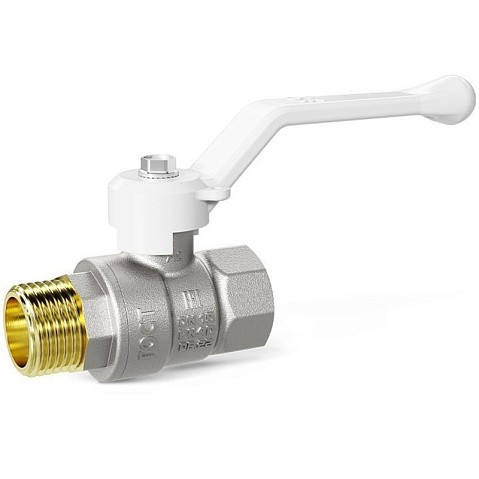 Краны латунные шаровые DN 15-50 PN 25-40 никелированные рычаг белый муфта-штуцер LD Pride 47.303 купить в Волгограде | "Проконсим" Краны латунные шаровые DN 15-50 PN 25-40 никелированные рычаг белый муфта-штуцер LD Pride 47.303 купить в Волгограде | "Проконсим"