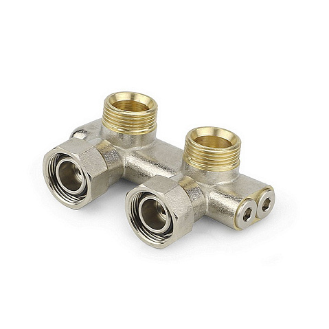 Узелы нижнего подключения VARMEGA VM139 DN20 угловой двухтрубный 3/4''x3/4'' евроконус, перекрёстный муфта-штуцер купить в Волгограде | "Проконсим"