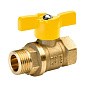 Кран латунный шаровой газовый 11Б27п DN20 PN40 бабочка муфта-штуцер БАЗ Standart купить в Волгограде | "Проконсим"