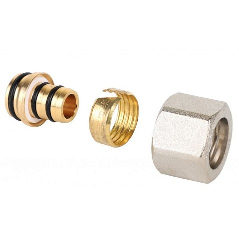Евроконус латунный для PEX и МП-труб 16х2,0-1/2'' обжимной c накидной гайкой MVI MC.412.04 купить в Волгограде | "Проконсим"