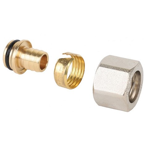 Евроконус латунный для PEX и МП-труб 16х2,0-1/2''обжимной c накидной гайкой MVI MC.410.04 купить в Волгограде | "Проконсим"