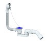 Сифон для ванны Unicorn S11, 40х50 отвод 45гр., 1 1/2'' х40 чаша из нержавеющей стали, круглый перелив