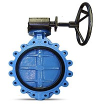 Затворы чугунные дисковые DN 350-600 PN 16 межфланцевые с резьбовыми проушинами диск из нержавеющей стали с редуктором FAF 3600 купить в Волгограде | "Проконсим"