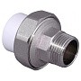 Муфта комбинированная ПП 25-1/2'' PN 25 разъёмная с наружной резьбой белая VALFEX  купить в Волгограде | "Проконсим"