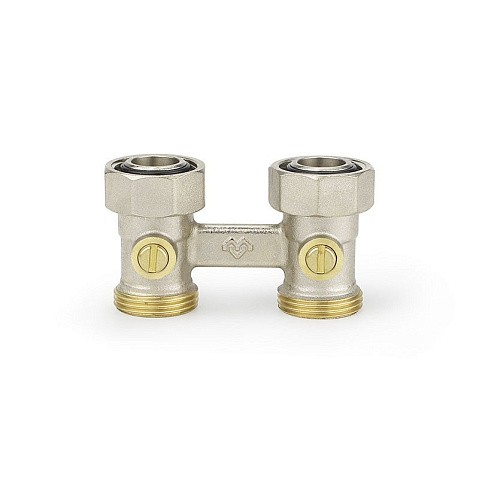 Узелы нижнего подключения VARMEGA VM141 DN20 прямой двухтрубный 3/4''x3/4'' евроконус муфта-штуцер купить в Волгограде | "Проконсим"