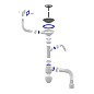 Сифон для мойки Unicorn В435V, 40х50 гибкий отвод, 3 1/2'' х40 с отводом для стиральной машины, прямоугольный перелив купить в Волгограде | "Проконсим"