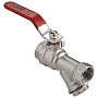 Краны латунные шаровые DN 15-20 PN 25 никелированные с фильтром рычаг муфта-муфта MVI BV.631 купить в Волгограде | "Проконсим"