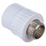 Муфта комбинированная ПП 20-3/4'' PN 25 с наружной резьбой белая РТП 10663 купить в Волгограде | "Проконсим"