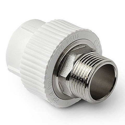 Муфта комбинированная ПП 40-1 1/4'' PN 25 под ключ с наружной резьбой белая Pro Aqua PA23520P купить в Волгограде | "Проконсим"