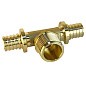 Тройник латунный для PEX труб 20-1/2''-20 PN 16 S-2,8мм под надвижную гильзу Valfex VF.433.AF купить в Волгограде | "Проконсим"