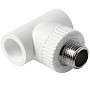 Тройник комбинированный ПП 20-1/2'' PN 25 с наружной резьбой белый Pro Aqua PA25008P купить в Волгограде | "Проконсим"