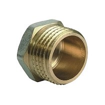 Заглушки латунные DN 15-50 PN 40 никелированные штуцерные купить в Волгограде | "Проконсим"