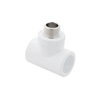 Тройники ПП DN 20-40 PN 25 комбинированные с наружной резьбой белые PlasticPro купить в Волгограде | "Проконсим"