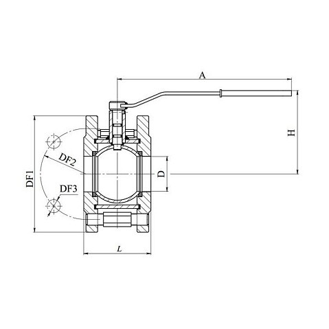 Кран стальной шаровой разборный BREEZE 11с42п, DN 100 PN 16, 125мм, стандартнопроходной, фланцевый с ручкой купить в Волгограде | "Проконсим"