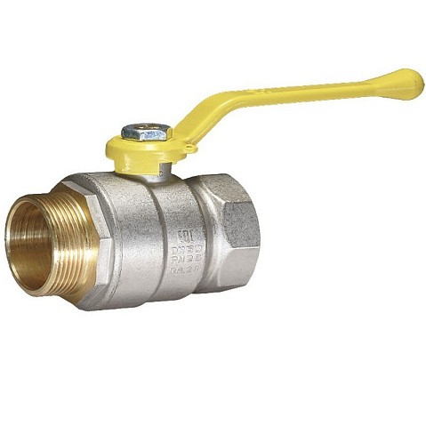 Кран латунный Temper серия 83 DN15 PN40 никелированный газовый рычаг м-шт ГОСТ Р 59553 купить в Волгограде | "Проконсим"