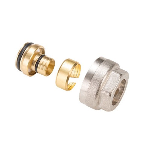 Евроконус латунный для PEX и МП-труб 16х2,2-3/4'' обжимной c накидной гайкой MVI MC.403.05 купить в Волгограде | "Проконсим"