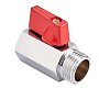 Кран латунный шаровой мини MVI BV.466 DN 15 PN 16 хромированный муфта-штуцер бабочка купить в Волгограде | "Проконсим"
