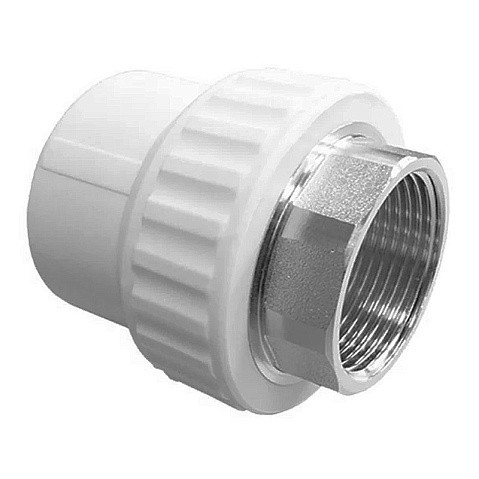 Муфта комбинированная ПП 40-1 1/4'' PN 25 под ключ с внутренней резьбой белая VALFEX  купить в Волгограде | "Проконсим"