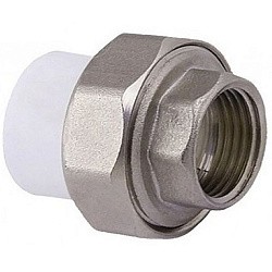 Акция! Муфта комбинированная ПП 40-1 1/4'' PN 25 разъёмная с внутренней резьбой белая PlasticPro  (251240412) со склада Проконсим в Волгограде