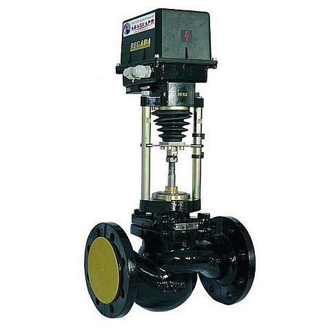 Клапан чугунный регулирующий 25ч945п DN 125 PN 16 фланцевый с ST kv250 до 150 градусов Арма-Пром купить в Волгограде | "Проконсим"