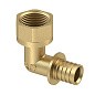 Угольник латунный для PEX труб  16-1/2''  PN 16  под надвижную гильзу с внутренней резьбой  РосТурПласт купить в Волгограде | "Проконсим"