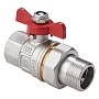 Кран латунный шаровой MVI BV.520 DN 15 PN 40 никелированный полнопроходной американка бабочка купить в Волгограде | "Проконсим"